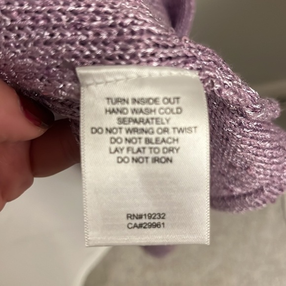 ⭐️NWT light purple Sequins cardigan comes with tank & matching necklace. - Picture 9 of 9